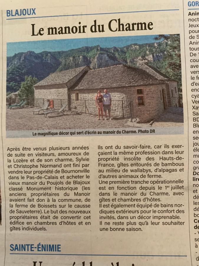 La Voutee 5 Epis Avec Bain Finlandais Prive Au Manoir Du Charme Gorges Du Tarn Bed & Breakfast Quezac  Exterior foto