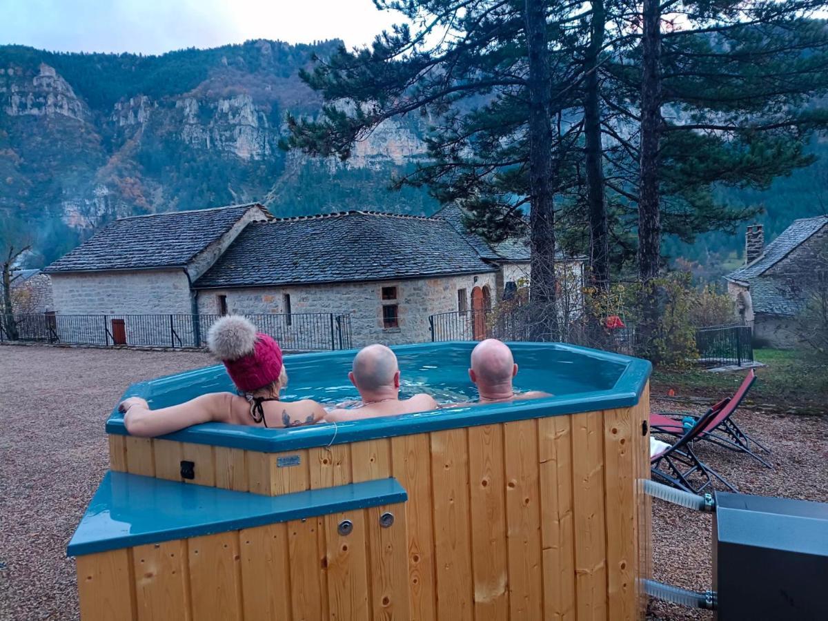 La Voutee 5 Epis Avec Bain Finlandais Prive Au Manoir Du Charme Gorges Du Tarn Bed & Breakfast Quezac  Exterior foto